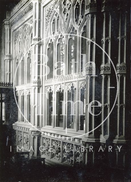 The exterior of Prior Birde's Chantry chapel, Bath Abbey c.1950?