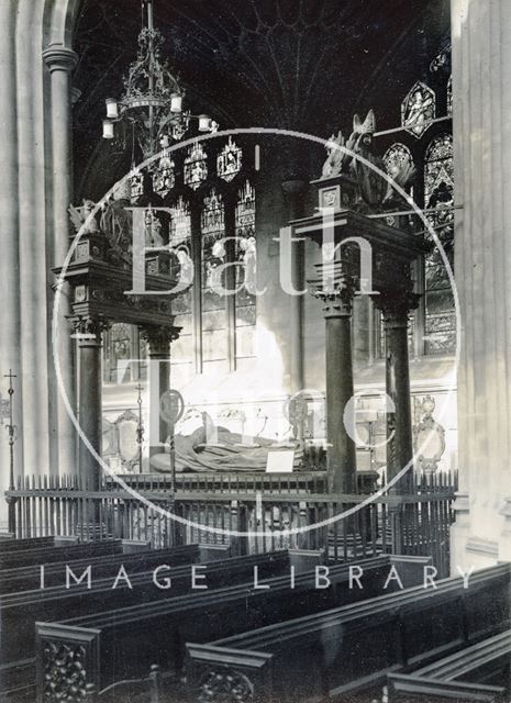 Bishop Montague's Tomb, inside Bath Abbey c.1950