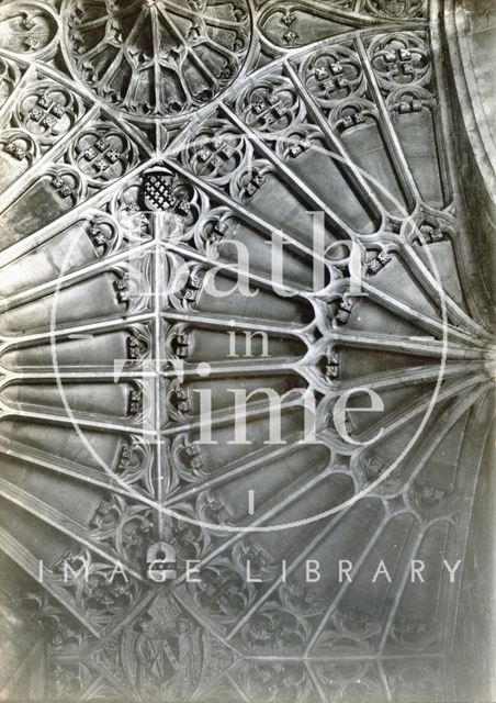 South aisle of choir fan vaulting, Bath Abbey c.1894