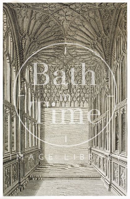 Interior of Prior Bird's Monumental Chapel, looking east, Bath 1798