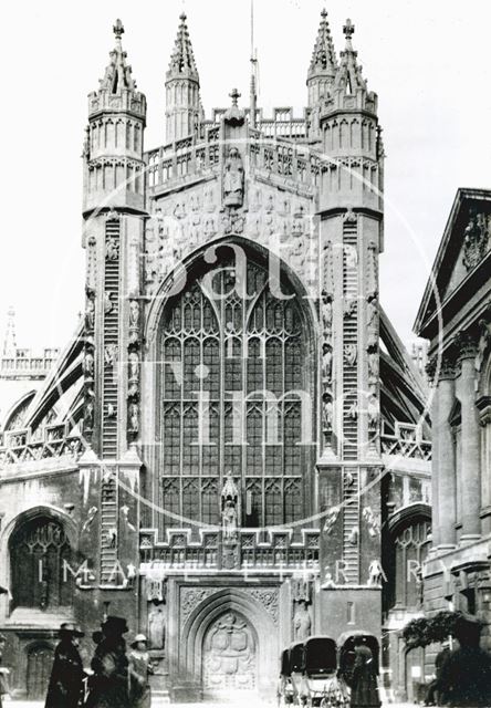 Abbey Church, west front, Bath c.1920