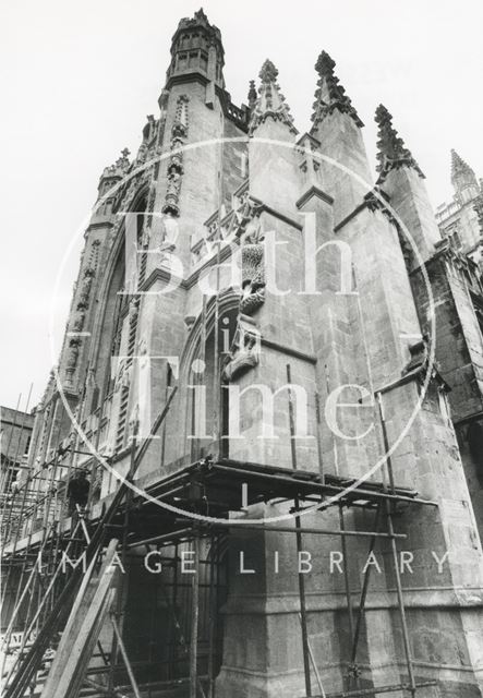 Bath Abbey west front restoration 1992