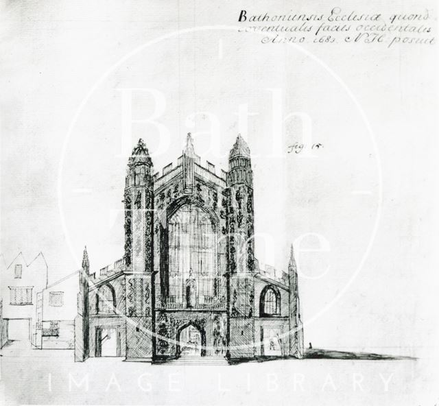 Bath Abbey west front 1683