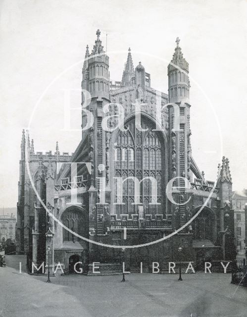 The west front of Bath Abbey c.1880