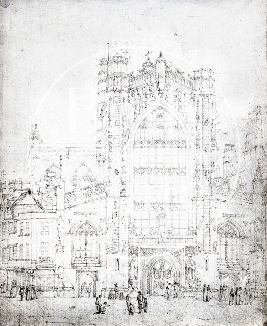 Bath Abbey west front c.1820