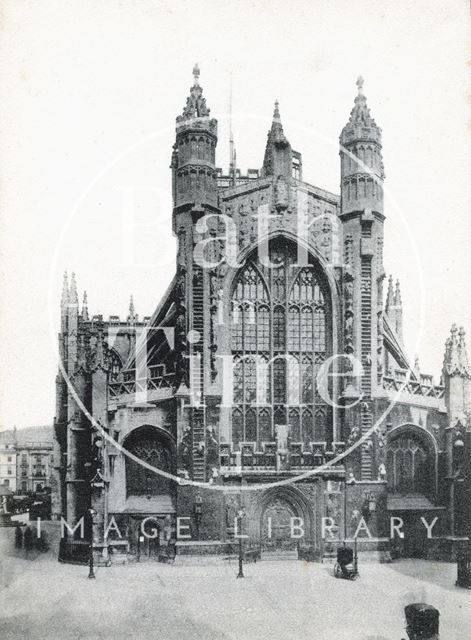 Abbey Church, west front, Bath c.1890