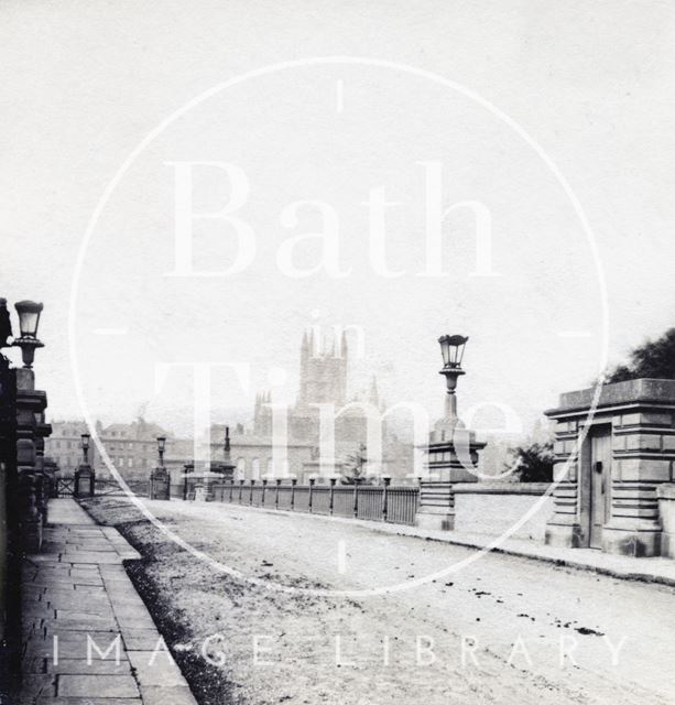 Bath Abbey from North Parade Bridge c.1880