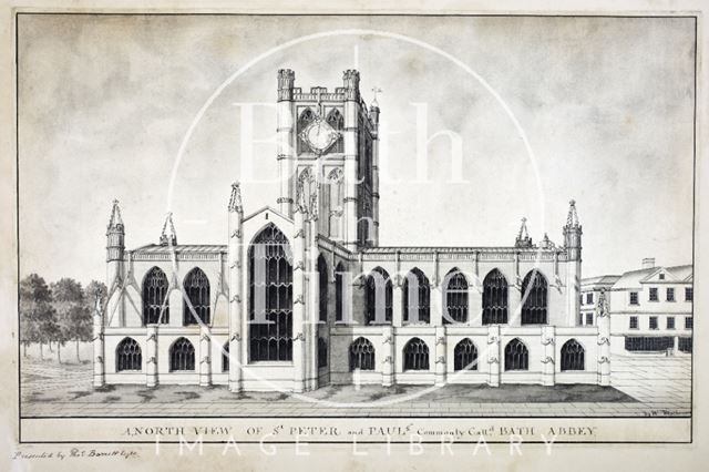 A North View of St. Peter's and Paul's, Commonly Called Bath Abbey 1785