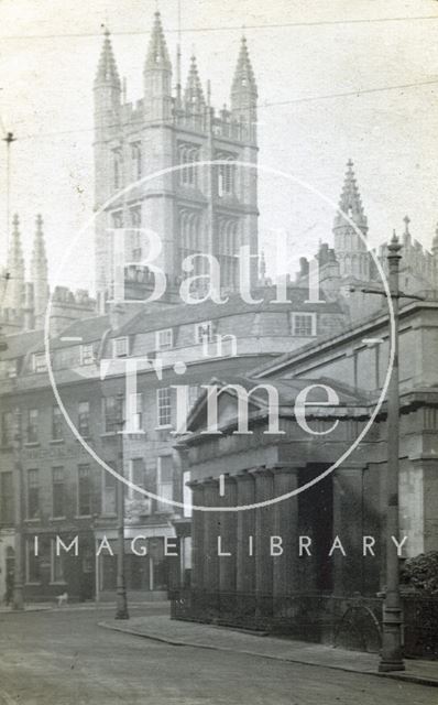 The Bath Royal Literary and Scientific Institution portico at the end of York Street c.1920