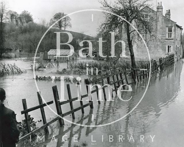 Floods, Yewmead Cottages, Brassmill Lane, Bath 1960