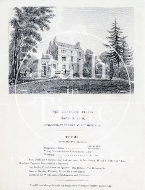 Winifred House School, Sion Hill, Bath c.1830