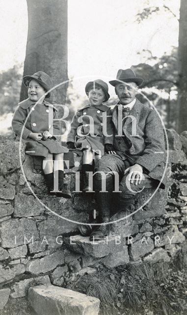 The photographer and his twin boys c.1914