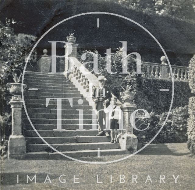 The Hon. Richard Strutt and his grandson at St. Catherine's Court c.1920