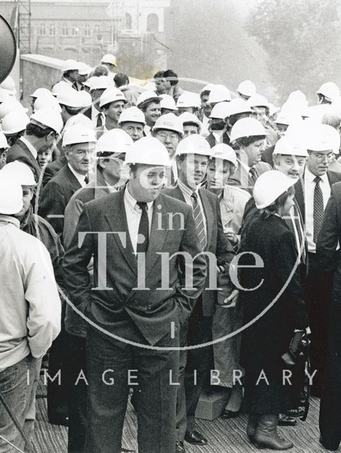 The men and women in suits come to inspect the Podium development, Bath 1989