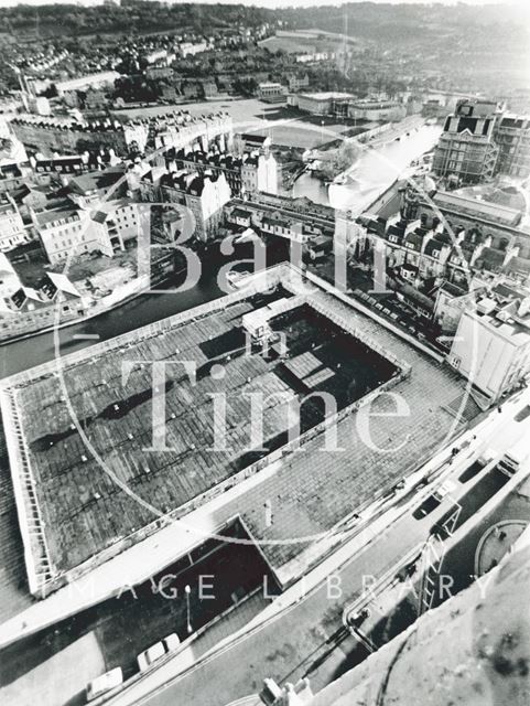 View of the Podium platform from St. Michael's Church, Bath 1986