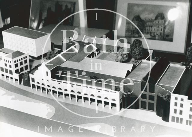 Architects model for the proposed Podium Development, Bath 1982