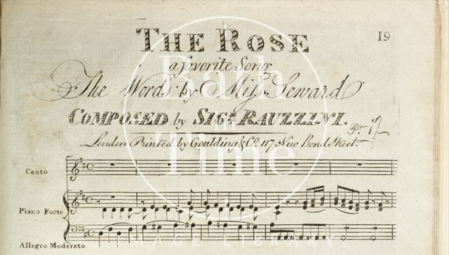 The Rose, a song composed by Rauzzini c.1805? - detail