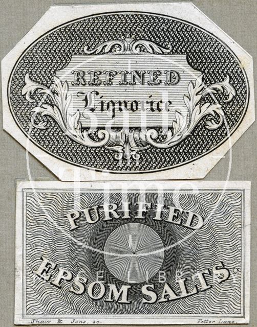 Refined Liquorice and Purified Epsom Salts, Bath c.1824