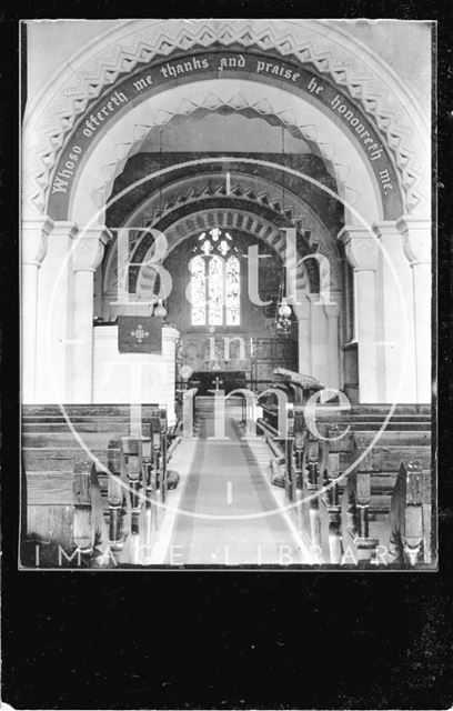 Interior of Priston Church, Somerset 1932