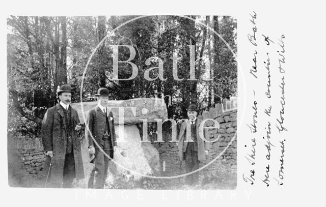 The Three Shire Stones near Colerne, Wiltshire c.1905