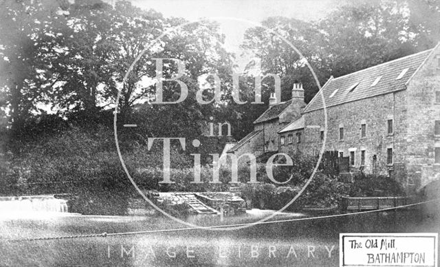 The Old Mill with rope ferry, Bathampton c.1870