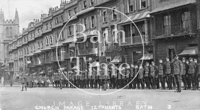 Church Parade, 12th Hants, Raby Place, Bathwick Hill, Bath No. 3 1915