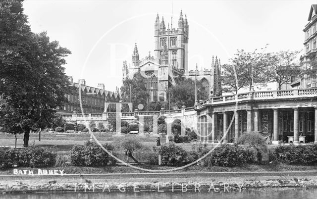 Bath Abbey from Institution Gardens c.1932