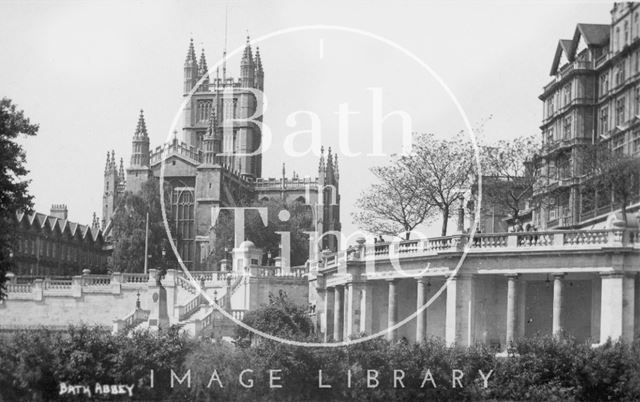 Bath Abbey from Parade Gardens c.1935