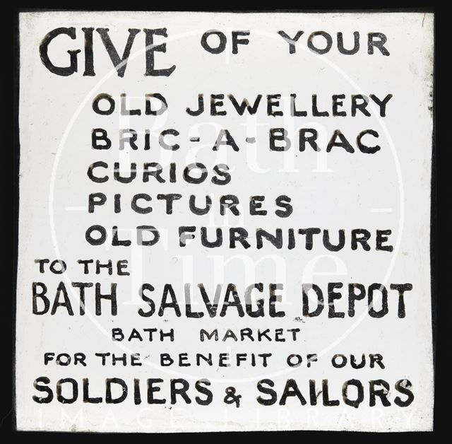 Bath Salvage Department, Bath Market c.1914?