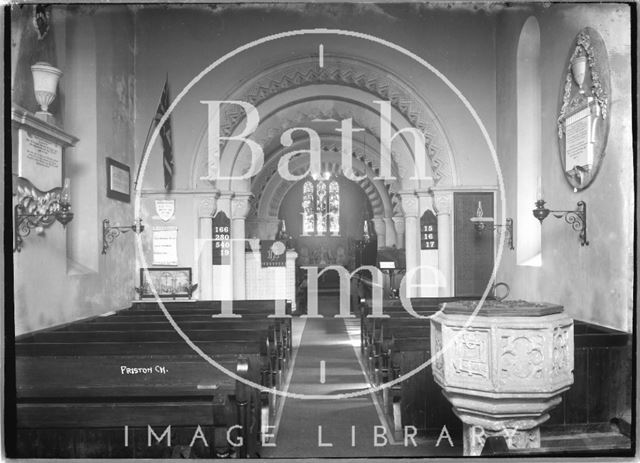 Interior of Priston Church, Somerset 1932