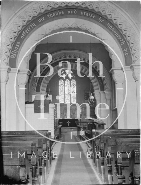 Interior of Priston Church, Somerset 1932