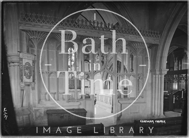 Interior of Corsham Church, Wiltshire 1937