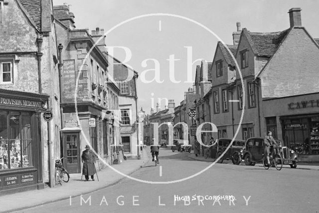 High Street, Corsham, Wiltshire c.1937 - detail