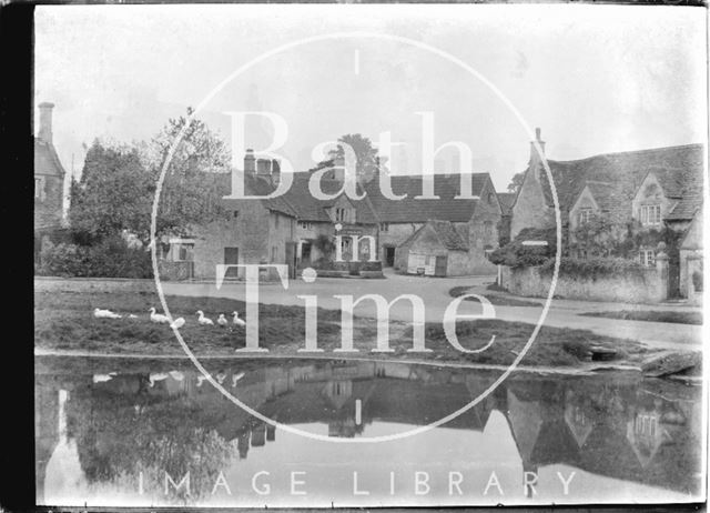 View over the village pond, Biddestone, Wiltshire 1933