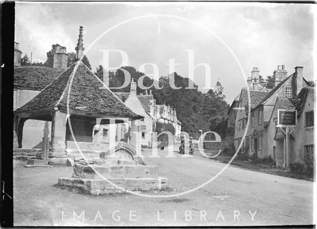 Looking up the street, Castle Combe, Wiltshire No. 7 c.1930