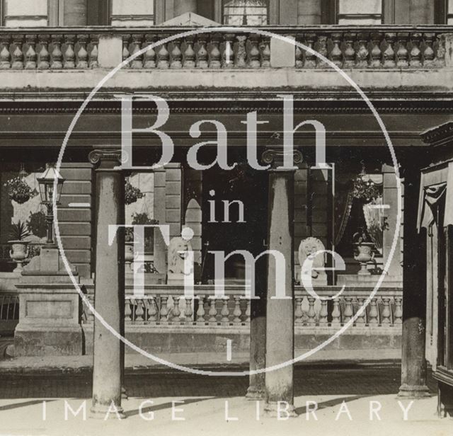 The Grand Pump Room Hotel, looking through the Colonnade, Bath c.1903 - detail