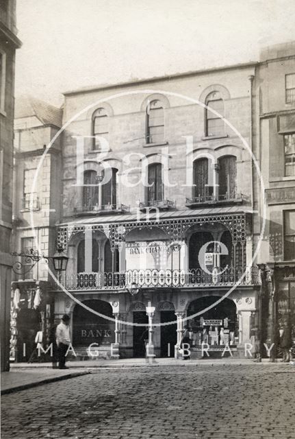 25, High Street, Bank Chambers and Wilkinson, engravers, Bath c.1868