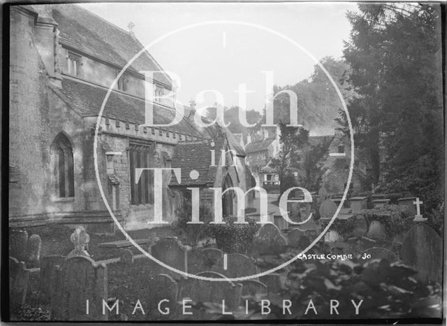 View of the church from the graveyard, Castle Combe, Wiltshire No. 30 1933