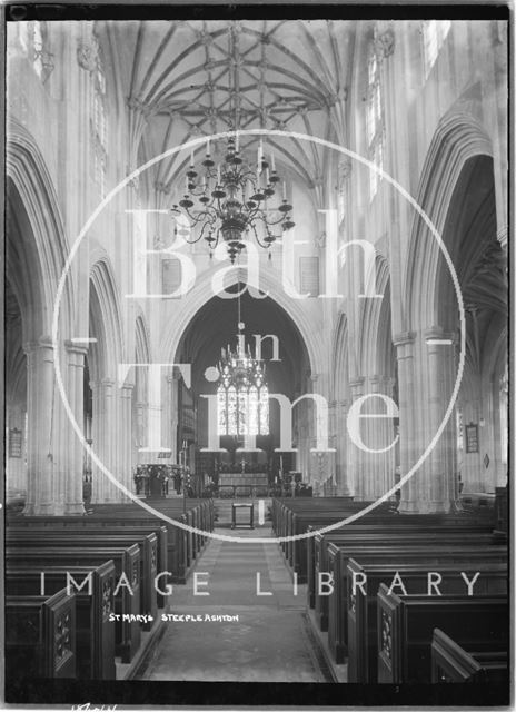 Interior of St. Mary's Church, Steeple Ashton, Wiltshire 1936