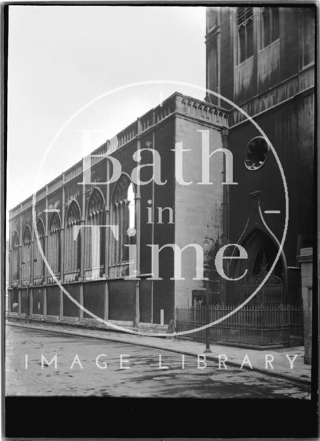 The exterior from the northwest, St. Nicholas' Church, St. Nicholas' Street, Bristol c.1950