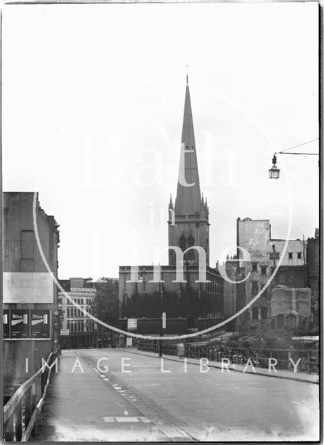 The steeple, St. Nicholas' Church, St. Nicholas' Street, Bristol c.1950