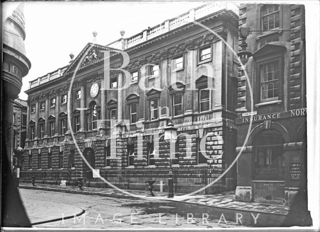 Corner of the Exchange, the Old Post Office, Corn Street and Exchange Avenue, Bristol c.1950