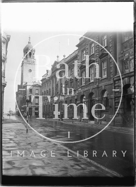 All Saints' Church, the Exchange, the Old Post Office, Corn Street, Bristol c.1950