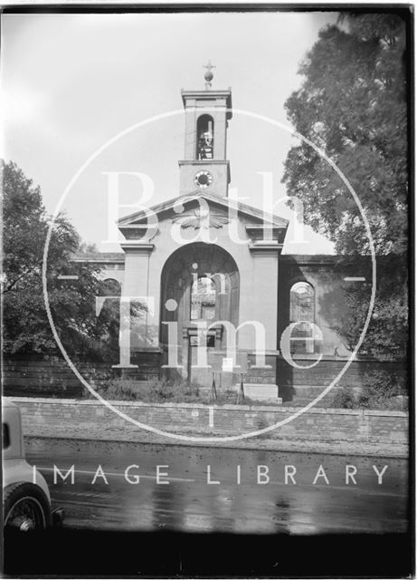 Tthe south front, central feature, Holy Trinity Church, Hotwells, Bristol c.1950