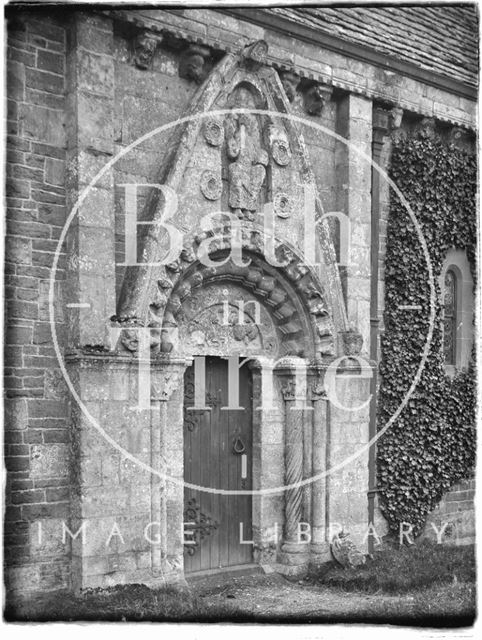 Norman north door at Lullington, Somerset 1926