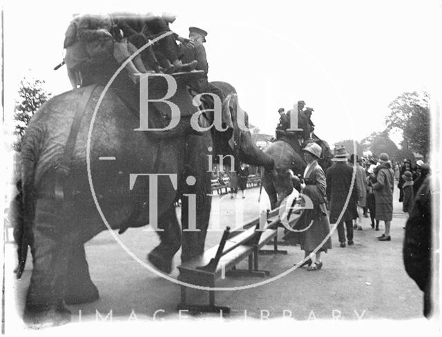 Elephant rides during a trip to London 1926