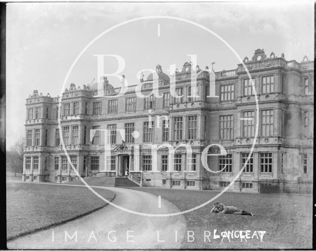 Longleat House, Wiltshire, viewed across the lake c.1900