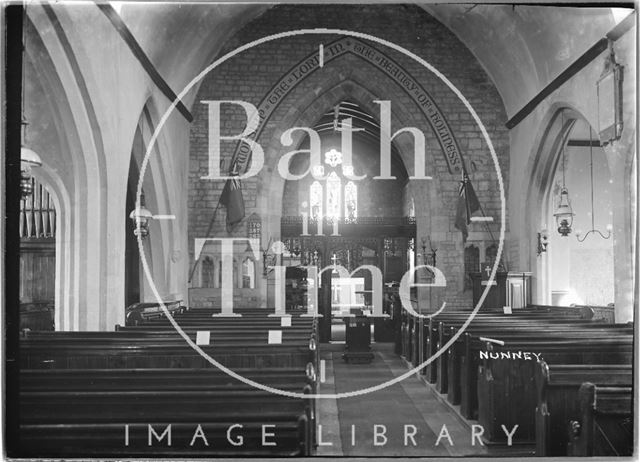 Interior of Nunney Church, Somerset c.1920