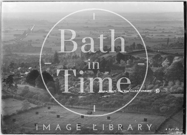 View from the Tor, Glastonbury, Somerset 1934