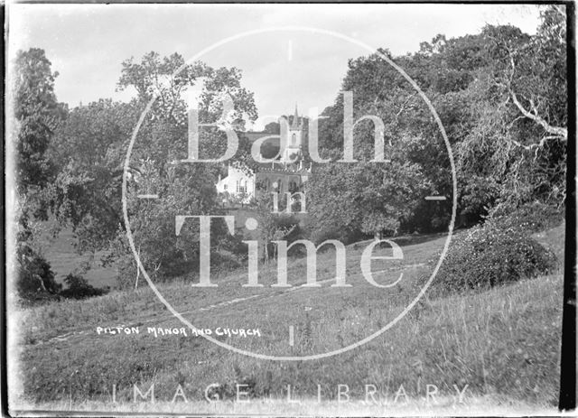 Pilton Manor and church, Somerset c.1934